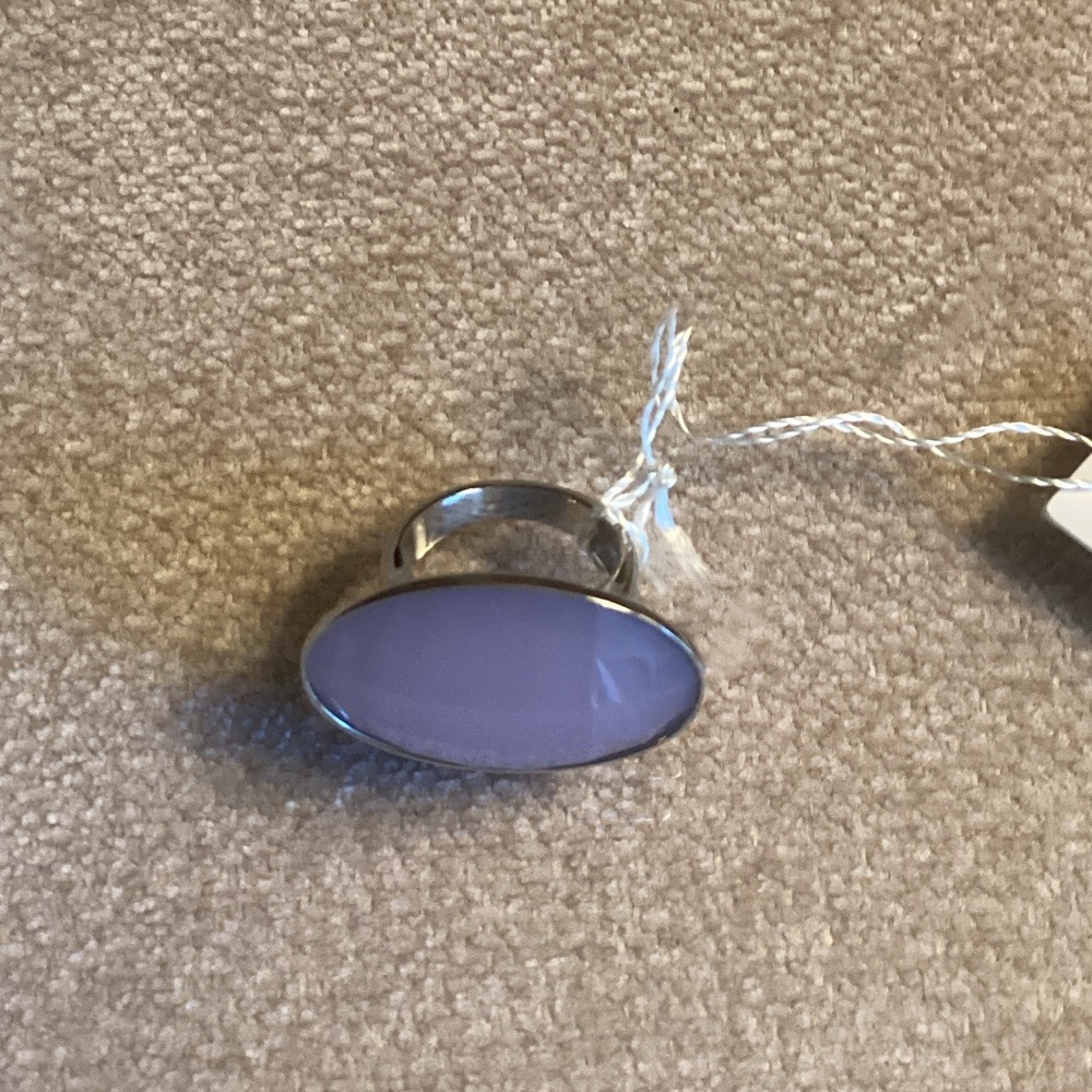 Calvin Klein Silver and Purple Ring